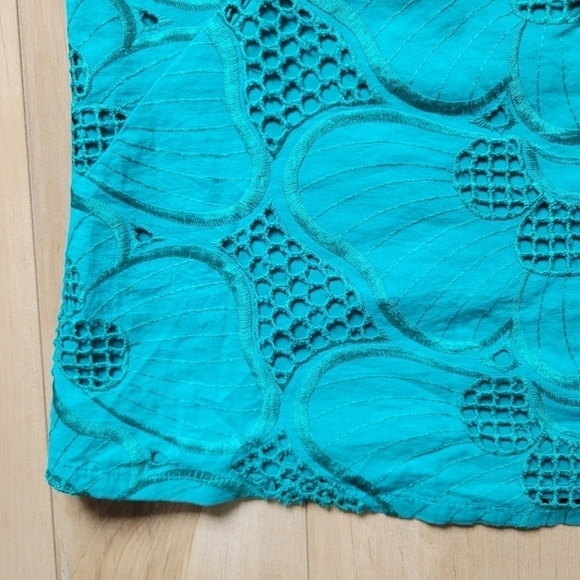 Anthropologie Corey Lynn Calter Giverny Blouse Turquoise - Picture 5 of 6